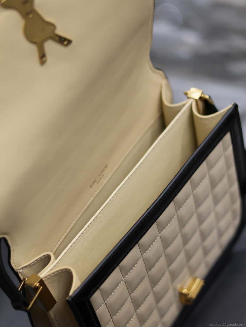 YSL 635025 Saint Laurent Solferino Medium Soft Satchel In Lambsikn Leather Apricot