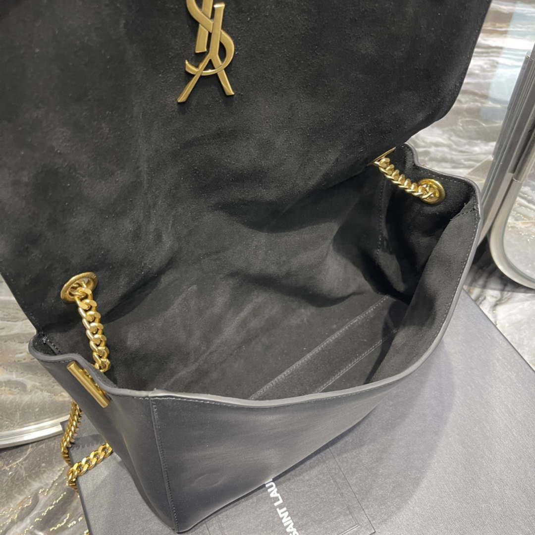 YSL 553804 Saint Laurent Reversible Medium Kate in Suede Black