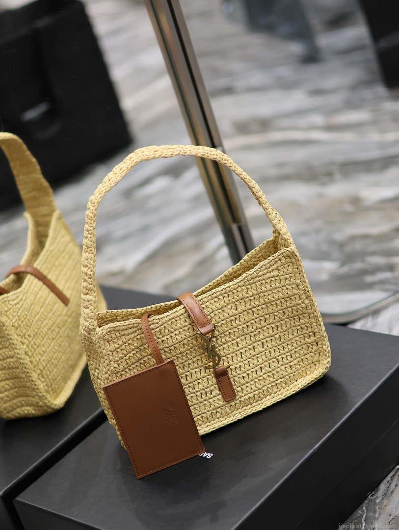 YSL 744292 Saint Laurent Le 5 À 7 Mini In Raffia