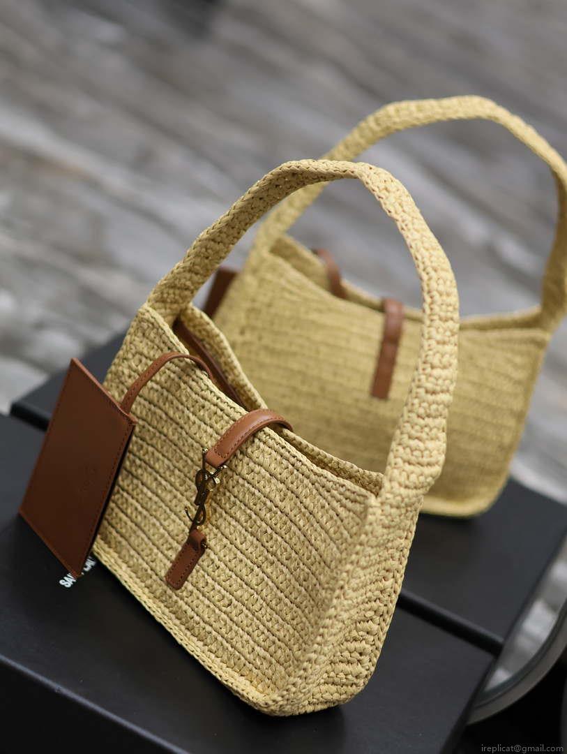 YSL 744292 Saint Laurent Le 5 À 7 Mini In Raffia