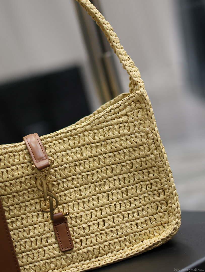 YSL 744292 Saint Laurent Le 5 À 7 Mini In Raffia