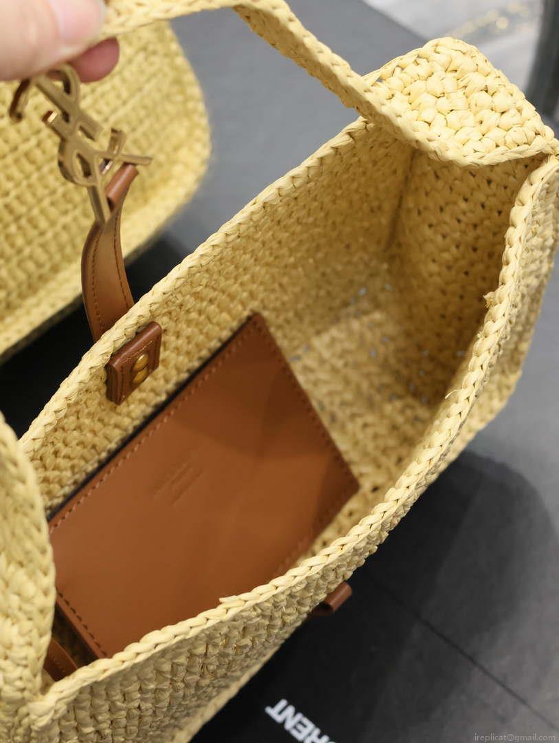 YSL 744292 Saint Laurent Le 5 À 7 Mini In Raffia