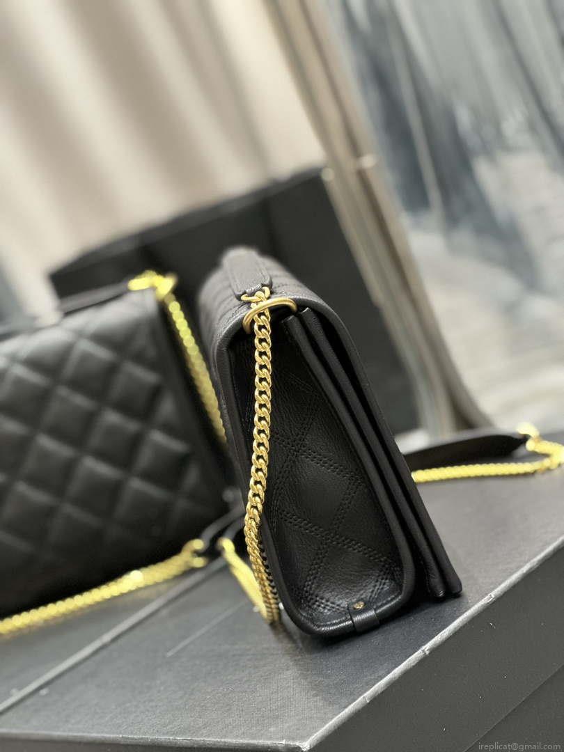 YSL 629246 Saint Laurent Becky Chain Shoulder Bag 25cm Leather Black