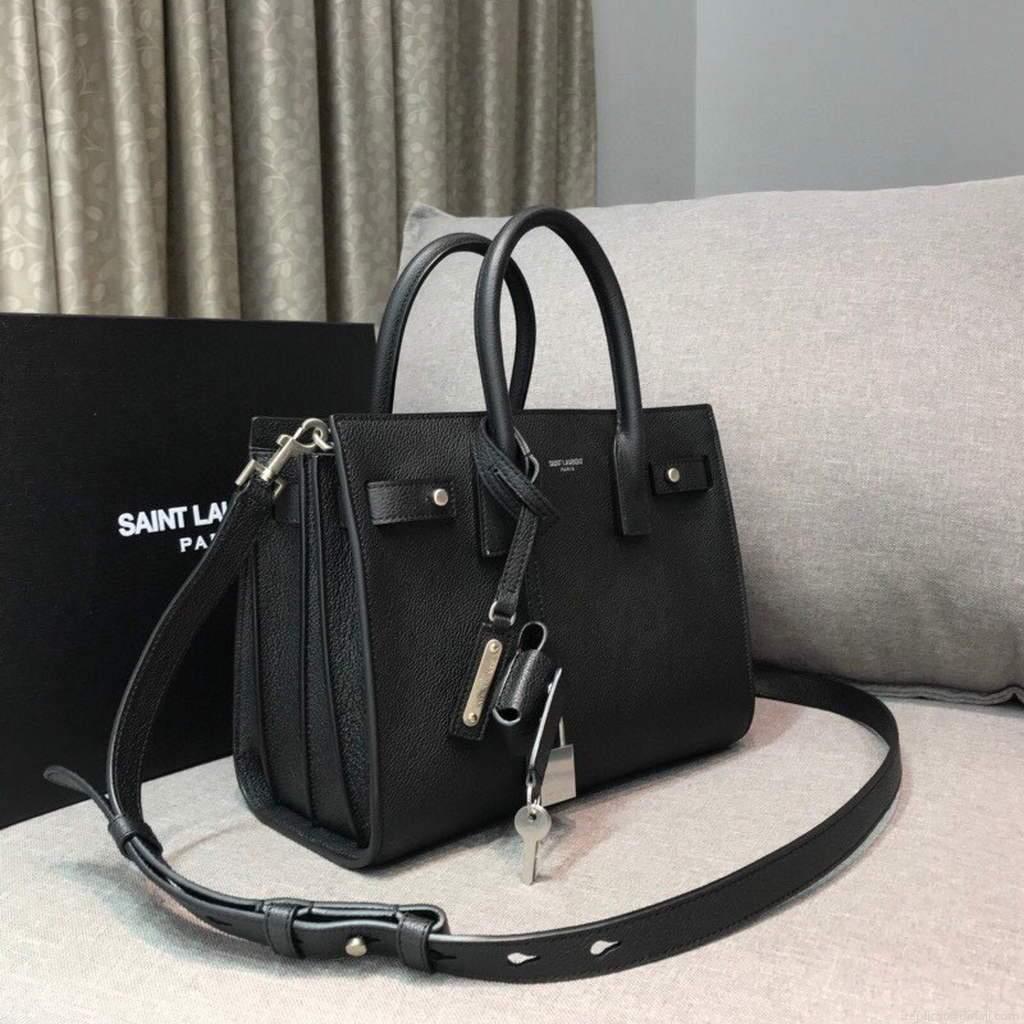 YSL 421863 Classic Sac de Jour Baby in Smooth Leather Black