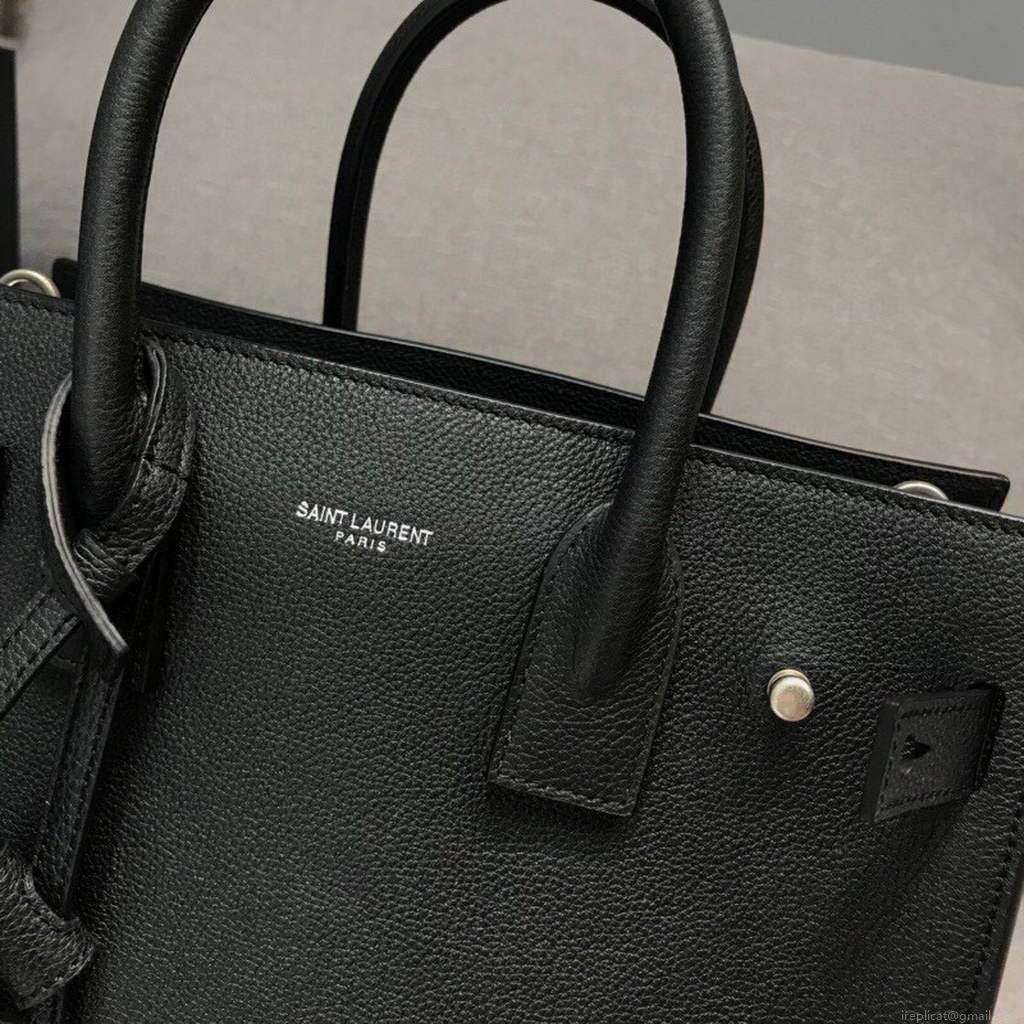 YSL 421863 Classic Sac de Jour Baby in Smooth Leather Black