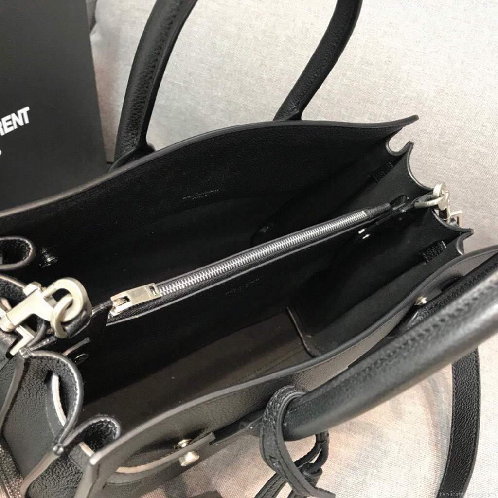YSL 421863 Classic Sac de Jour Baby in Smooth Leather Black