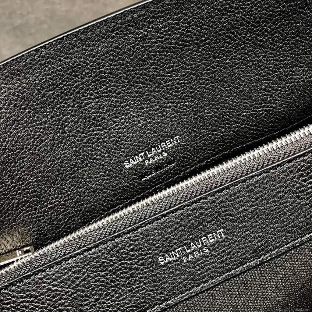 YSL 421863 Classic Sac de Jour Baby in Smooth Leather Black