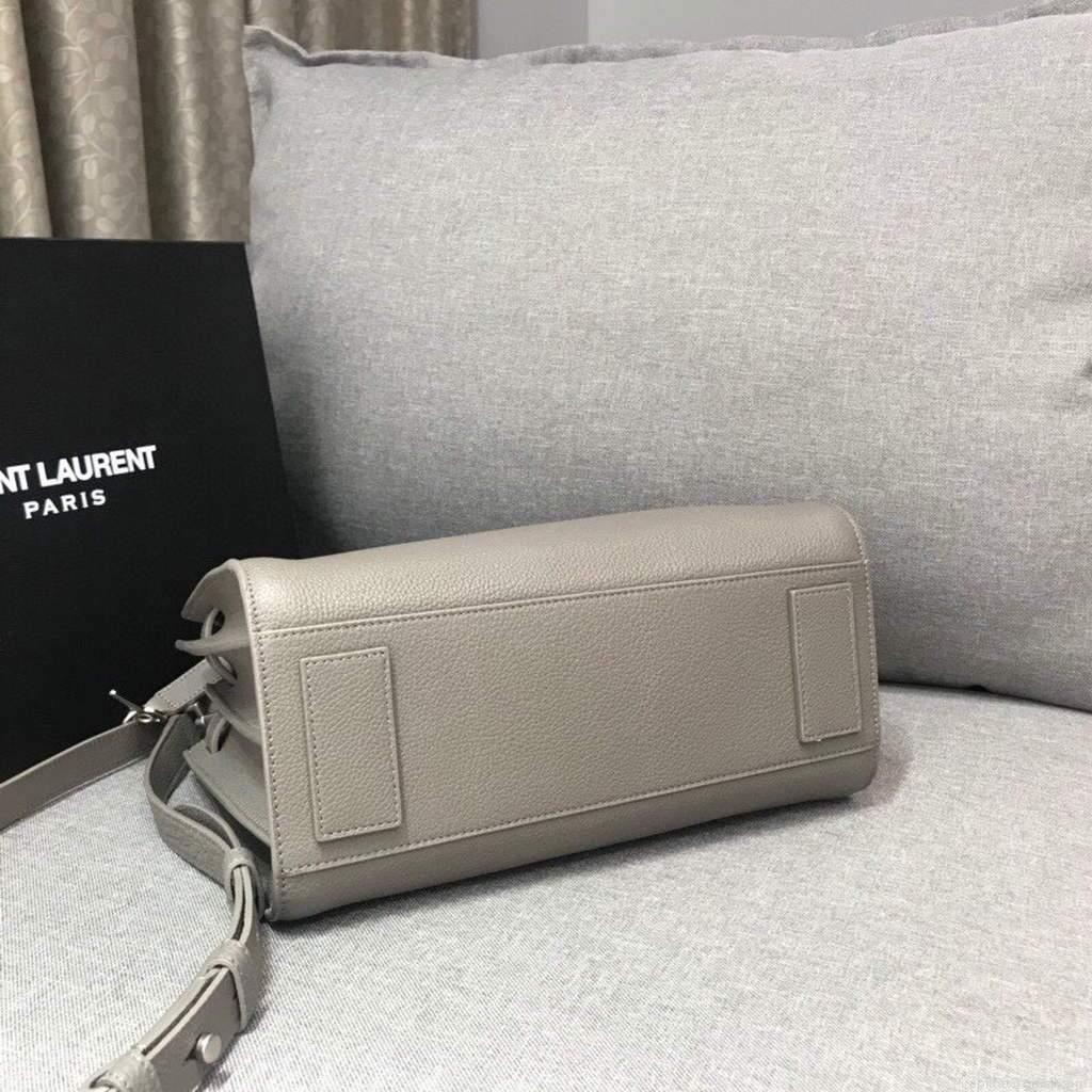 YSL 421863 Classic Sac de Jour Baby in Smooth Leather Gray