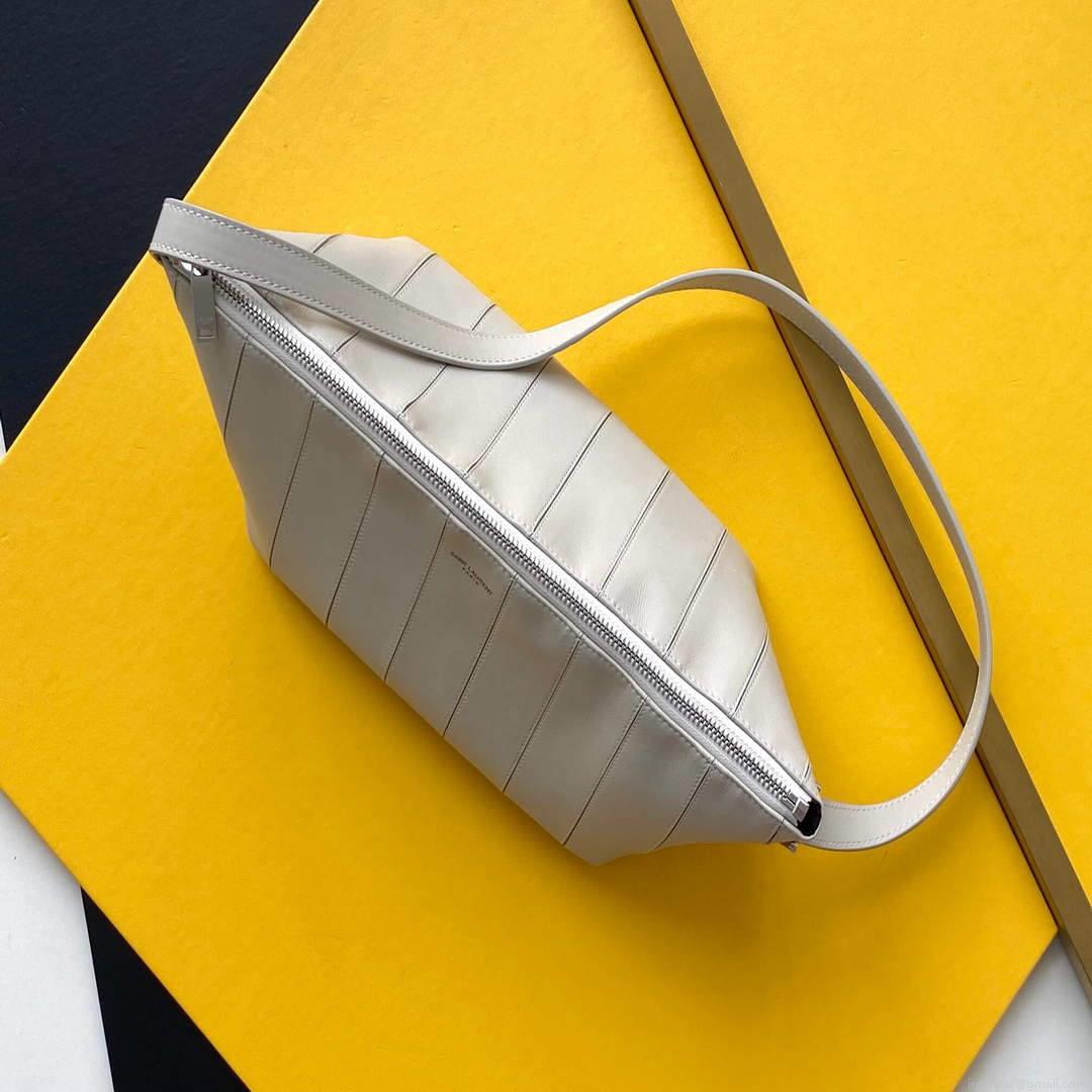 YSL 667490 Yves Saint Laurent LE Monogramme Crossbody Bag White