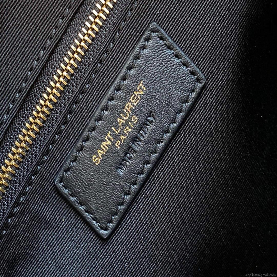 YSL 669308 Le Maillon Small Chain Bag In Quilted Lambskin Black