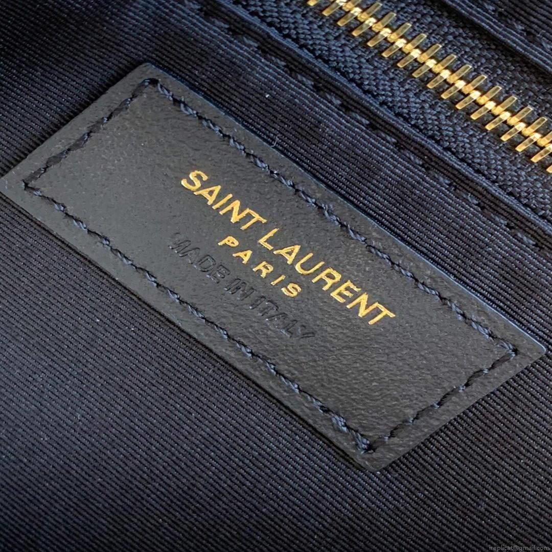 YSL 672609 Joe Backpack In Lamé Leather Gold