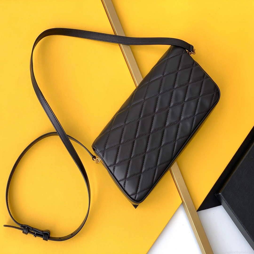 YSL 676628 Kate Supple 99 In Quilted Lambskin Black