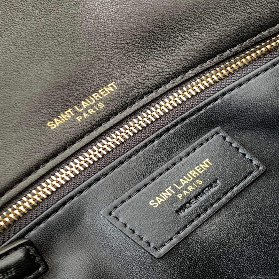 YSL 676628 Kate Supple 99 In Quilted Lambskin Black