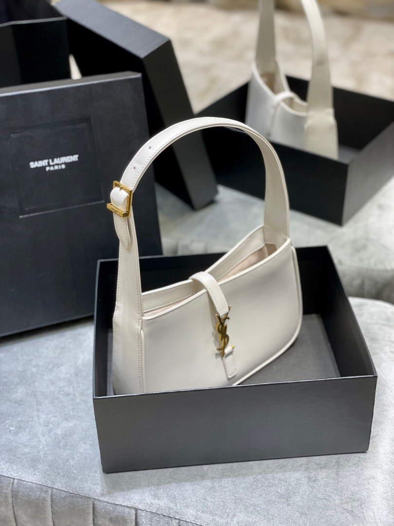 YSL LE5À7 657228 Hobo Bag In Smooth Leather White
