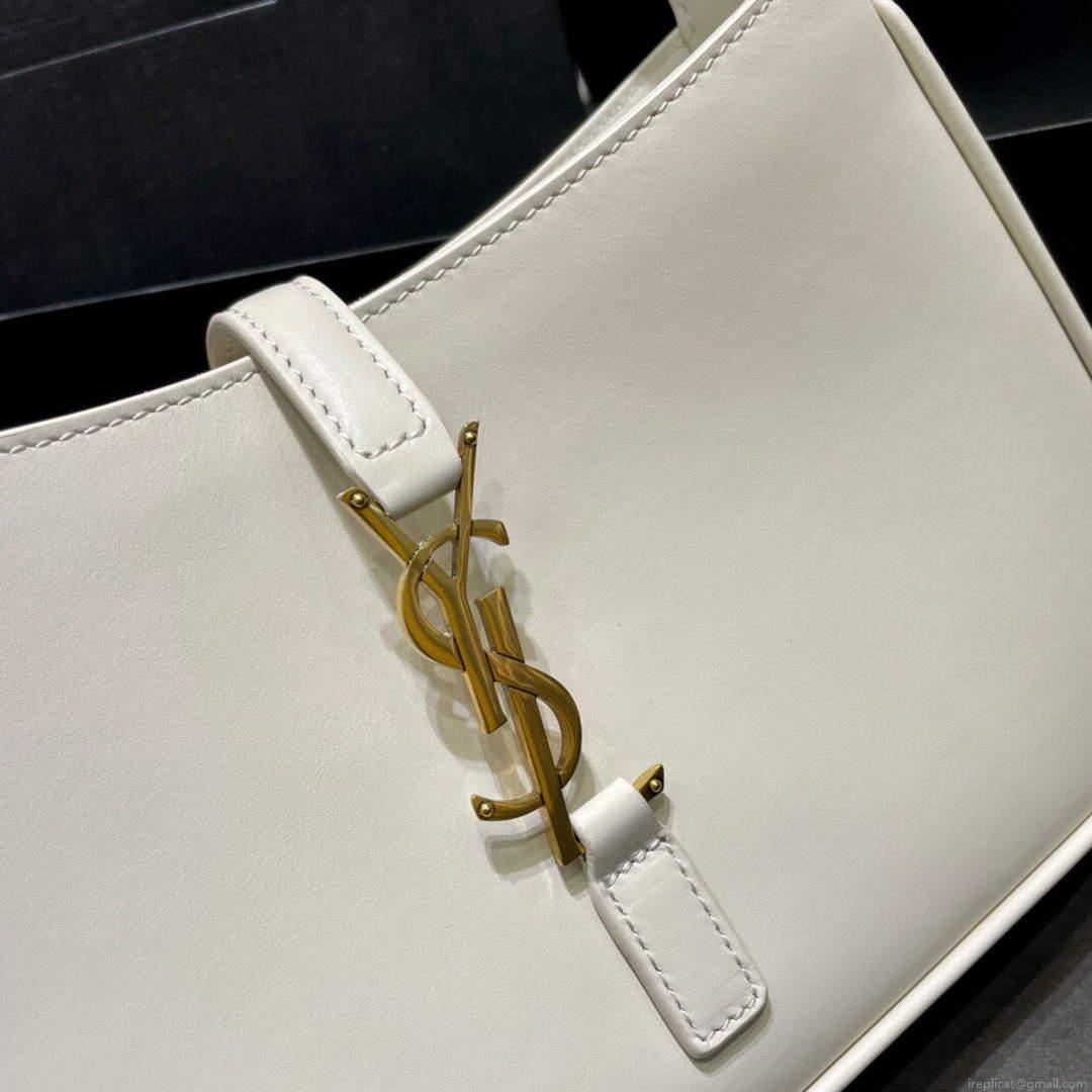 YSL LE5À7 657228 Hobo Bag In Smooth Leather White