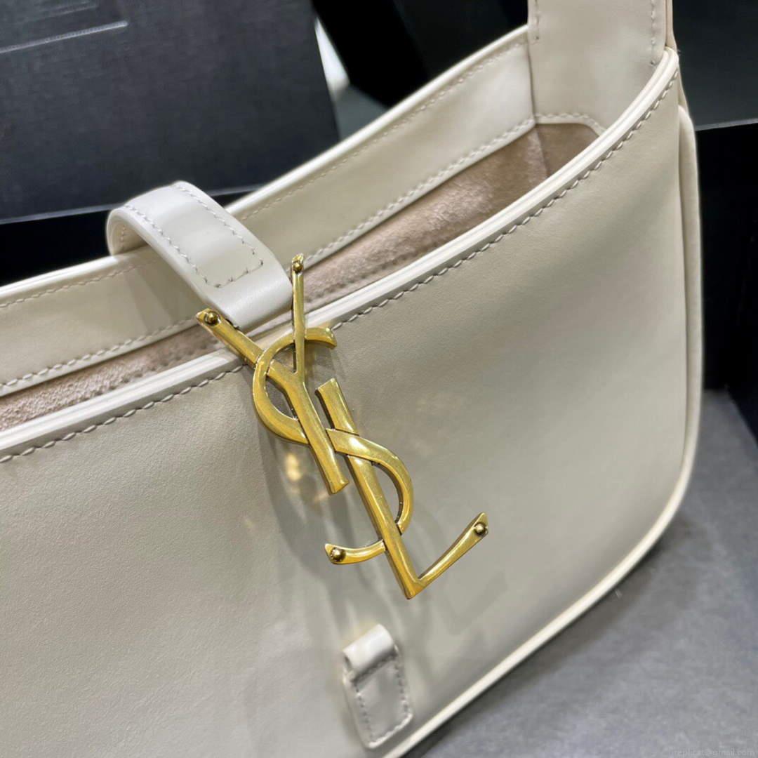 YSL LE5À7 657228 Hobo Bag In Smooth Leather White