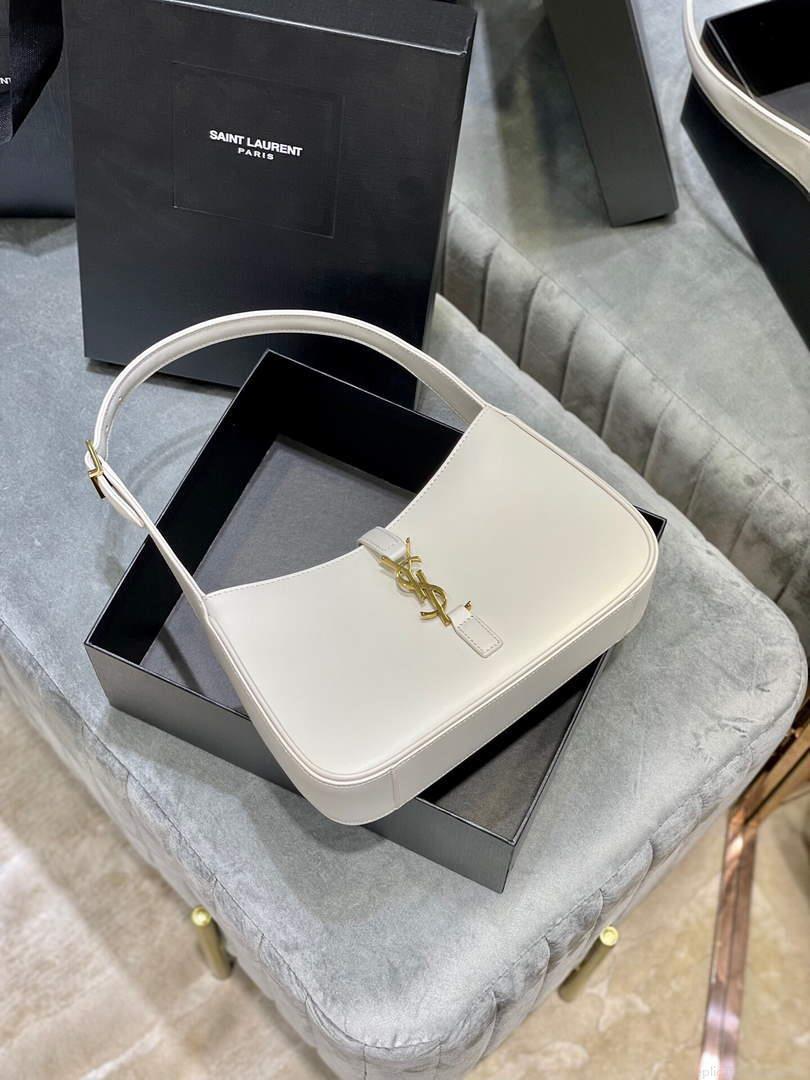 YSL LE5À7 657228 Hobo Bag In Smooth Leather White