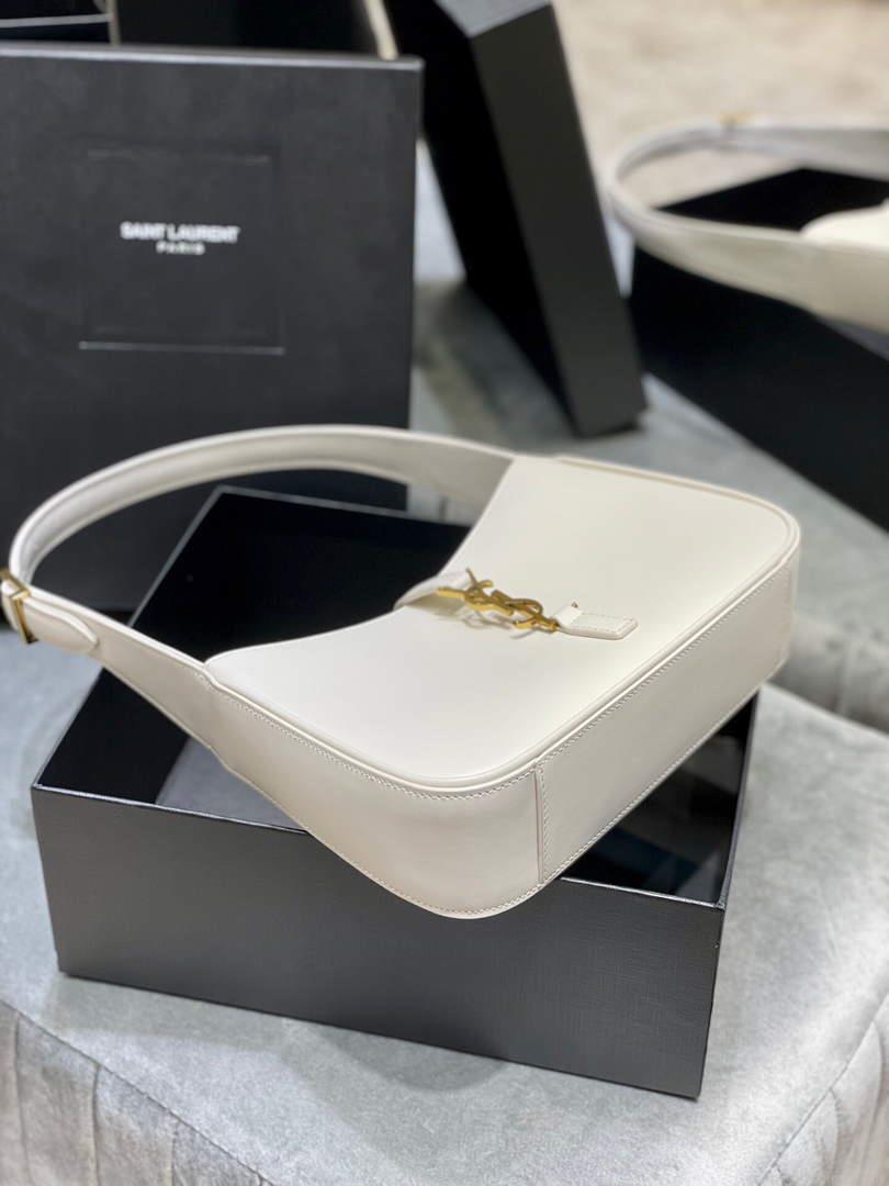 YSL LE5À7 657228 Hobo Bag In Smooth Leather White