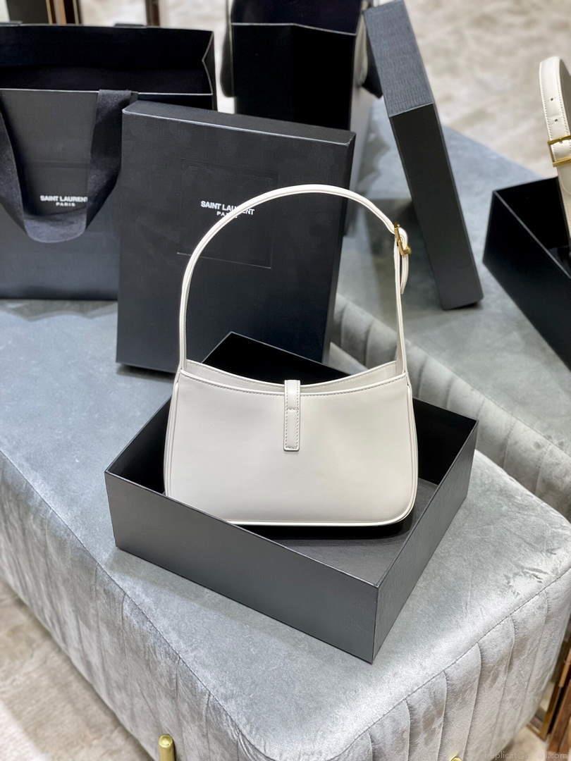YSL LE5À7 657228 Hobo Bag In Smooth Leather White