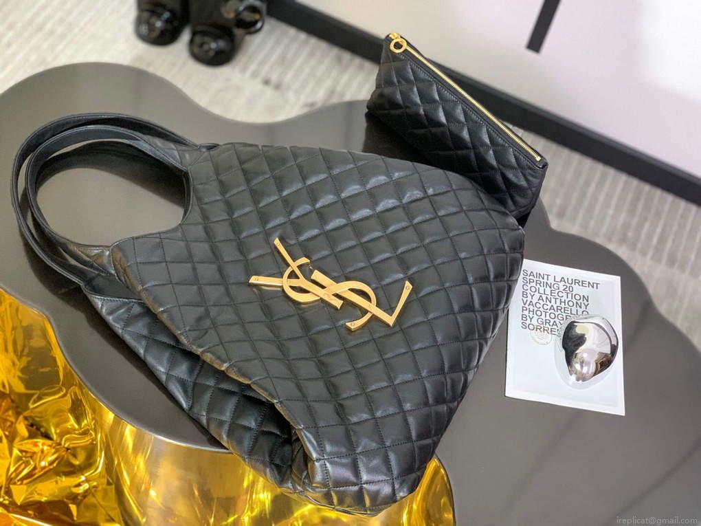 YSL 698651 Icare Maxi Shopping Bag In Quilted Lambskin