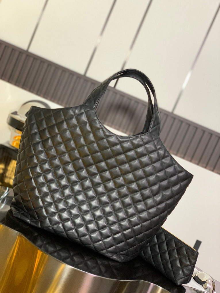 YSL 698651 Icare Maxi Shopping Bag In Quilted Lambskin