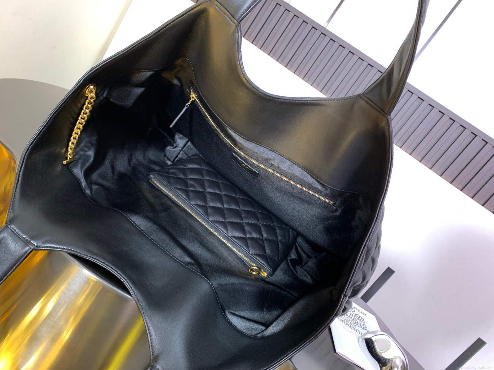 YSL 698651 Icare Maxi Shopping Bag In Quilted Lambskin