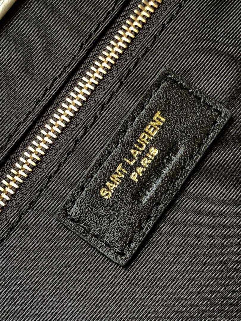 Saint Laurent YSL 698651 Icare Maxi Shopping Bag In Quilted Lambskin White
