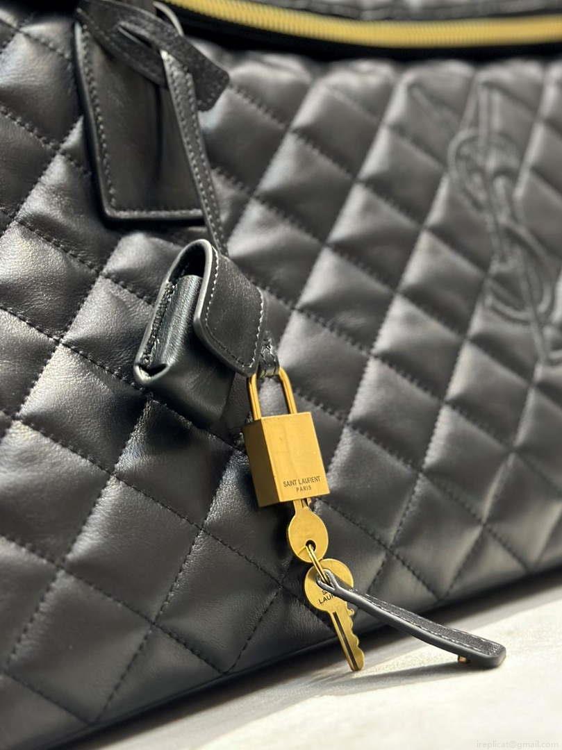 YSL 736009 Es Giant Travel Bag In Quilted Leather Maxi Supple Bag Gold