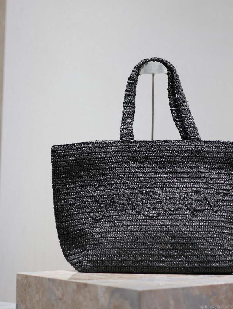 YSL 776763 Saint Laurent Tote in Black Raffia
