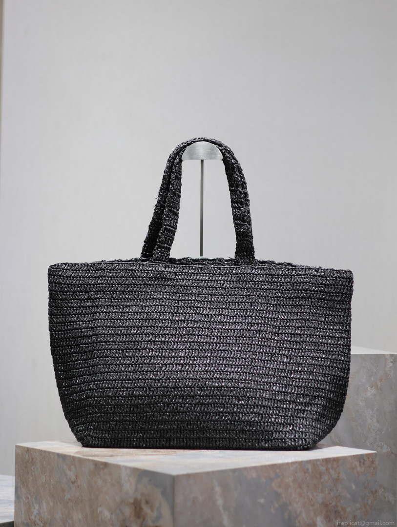 YSL 776763 Saint Laurent Tote in Black Raffia