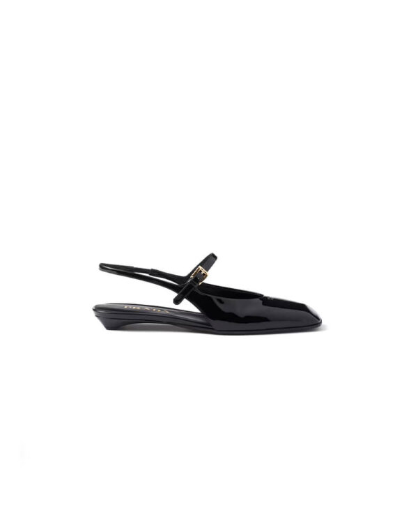 Prada Patent Leather Slingback Ballerinas
