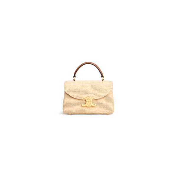 CELINE TEEN NINO BAG IN Raffia and calfskin(HIGH-END GRADE)