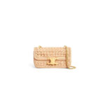 CELINE CHAIN SHOULDER BAG CLAUDE IN RAFFIA EFFECT TEXTILE(HIGH-END GRADE)