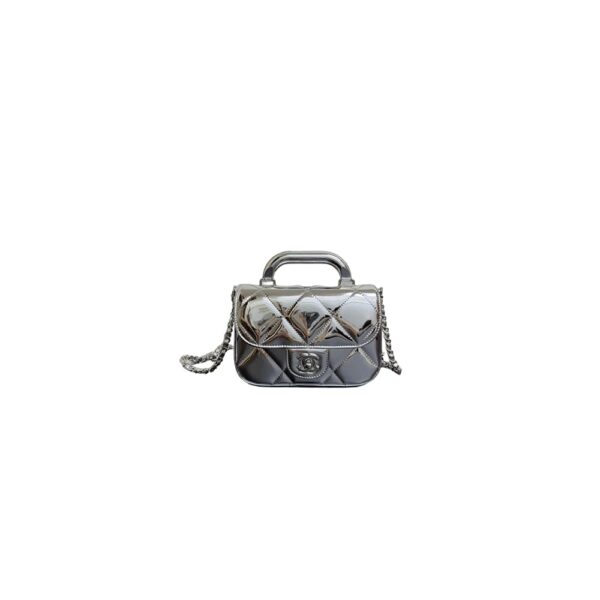 CHANEL Mini Flap Bag with Top Handle(high-end grade)
