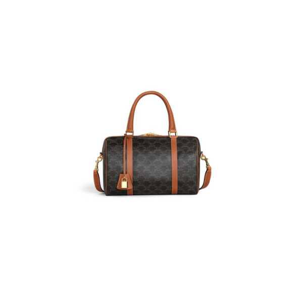 CELINE Large Boston IN Triomphe Canvas and calfskin
