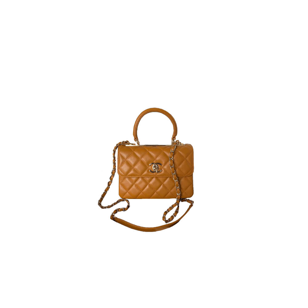 1-280-1.jpg CHANEL Mini Flap Bag with Top Handle(HIGH-END GRADE) - Image 1