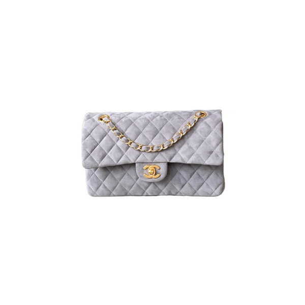 CHANEL Suede Classic Double Flap Handbag(HIGH-END GRADE)