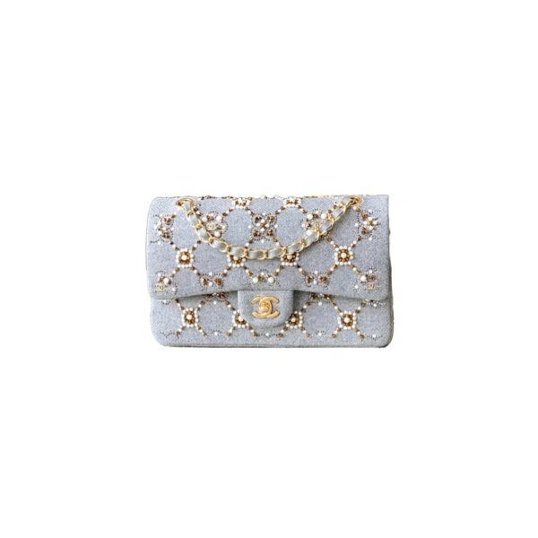 CHANEL Pearl Classic Double Flap Handbag(HIGH-END GRADE)