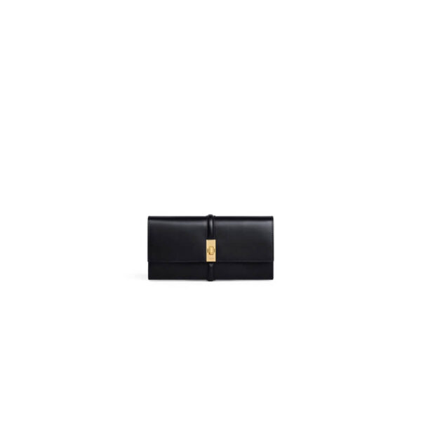 CELINE 16 Large Wallet in Shiny Calf Leather