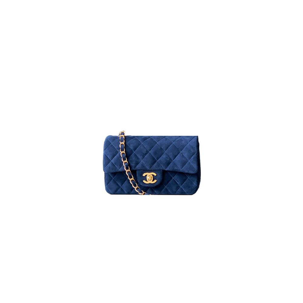 1-45-9.jpg CHANEL SUEDE MINI FLAP BAG(HIGH-END GRADE) - Image 1