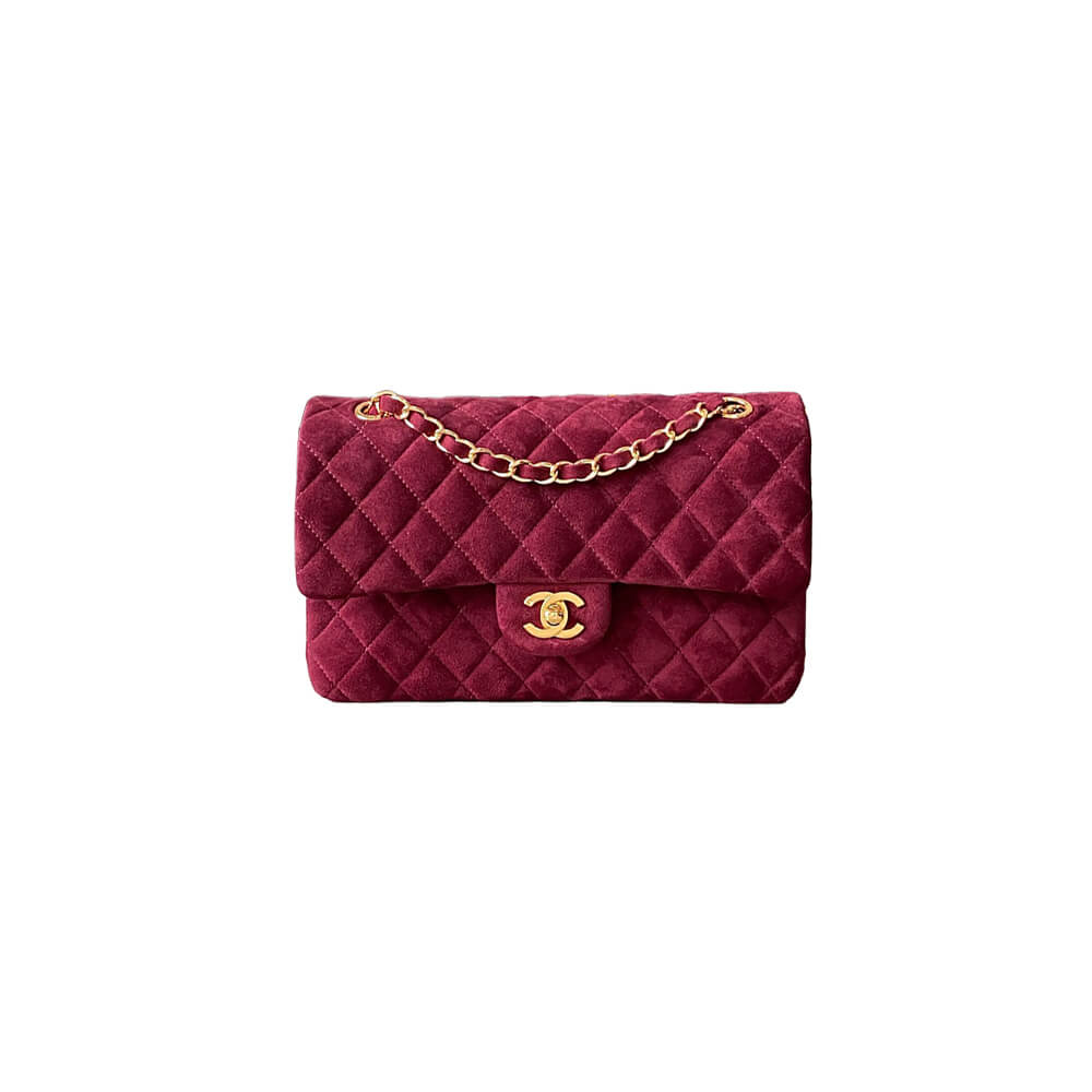 1-46-8.jpg CHANEL Suede Classic Double Flap Handbag(HIGH-END GRADE) - Image 1