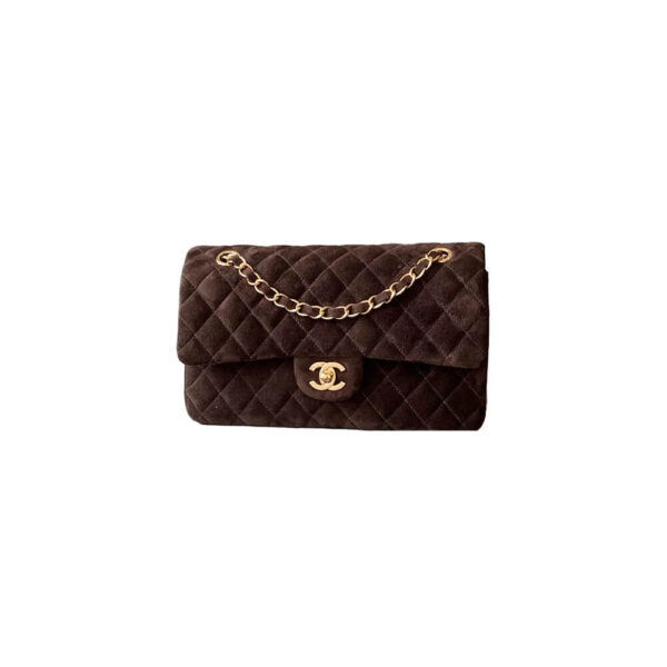 CHANEL Suede Classic Double Flap Handbag(HIGH-END GRADE)