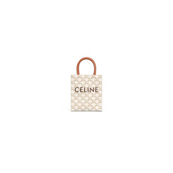 CELINE Mini Vertical Cabas IN Triomphe Canvas with Celine print