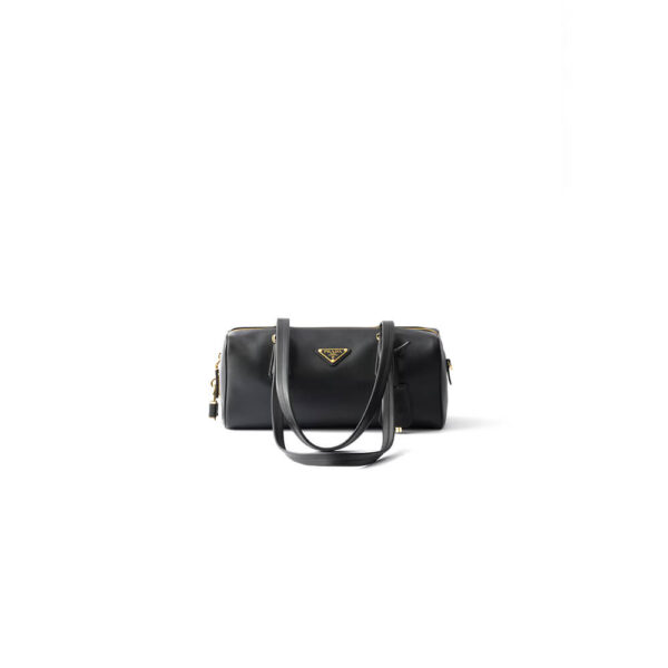 Prada Medium leather top-handle bag with padlock(high-end grade)