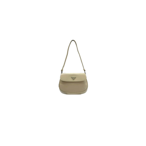 Small Prada Cleo brushed leather shoulder bag with flap