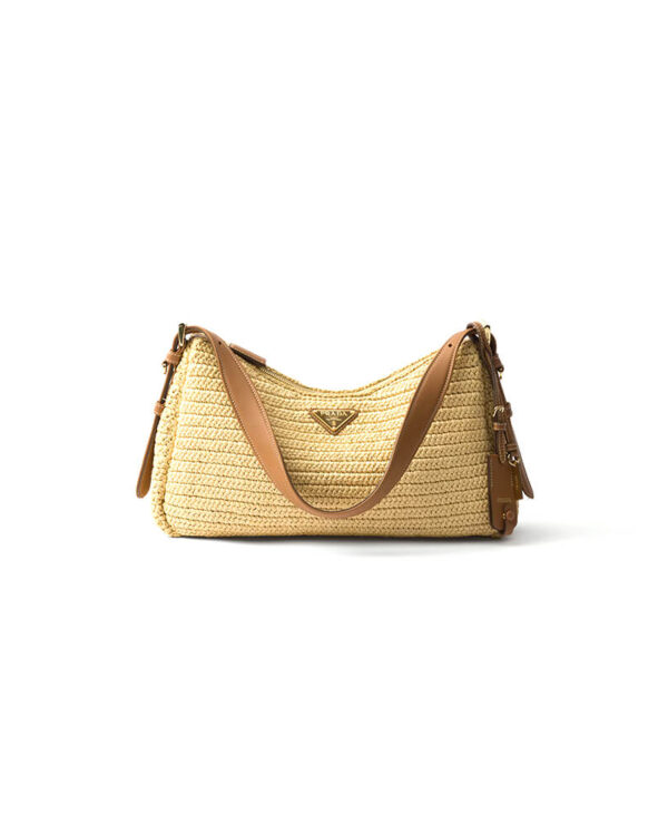Prada Aimée large crochet and leather bag