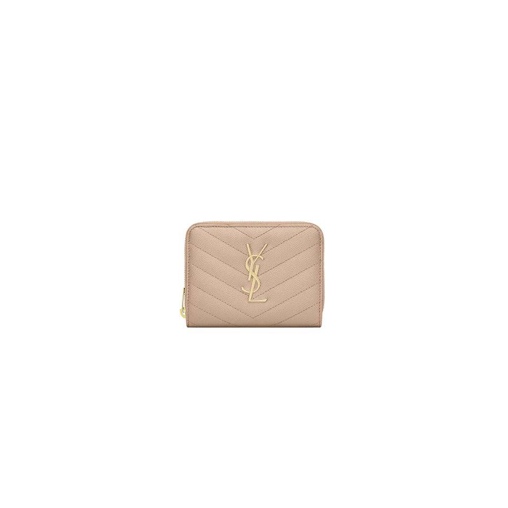 1-88-1.jpg YSL CASSANDRE MATELASSÉ compact zip around wallet in grain de poudre leather - Image 1