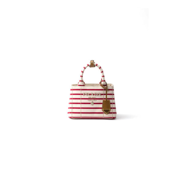 Prada Jardinière striped cotton canvas mini-bag