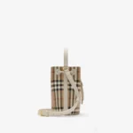 New In Mini Check Bucket Bag - Image 2