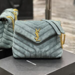 LOULOU SMALL CHAIN BAG IN “Y” QUILTED SUEDE - Image 2